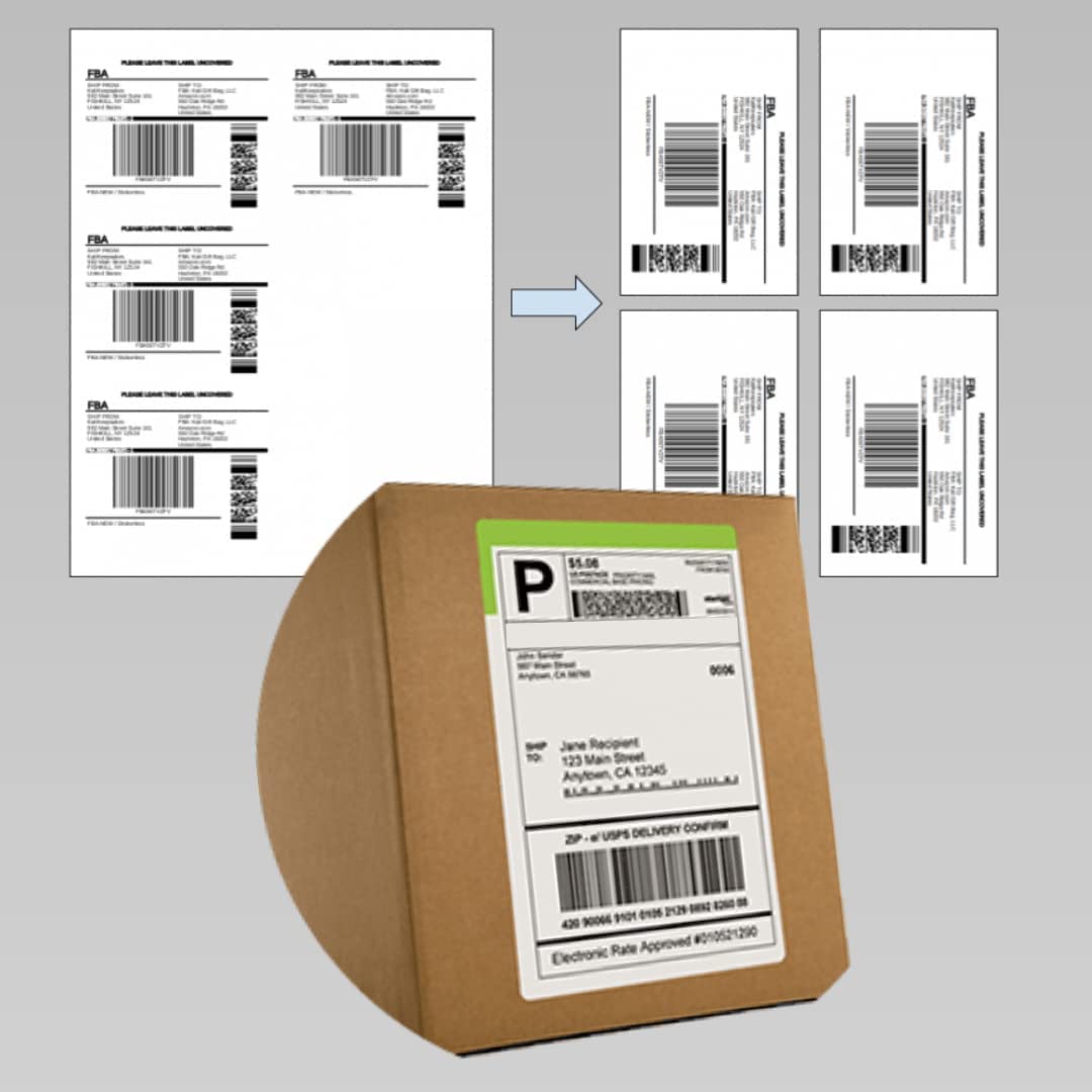 A4 size Glossy Sticker Paper for Laser printing for labels and stickers.