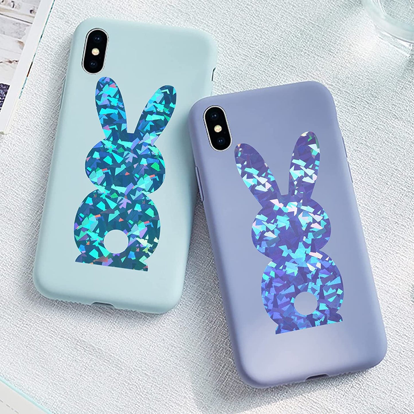 Holographic Self Adhesive Vinyl Sticker Sheet for decorative paper cutouts and pasting.