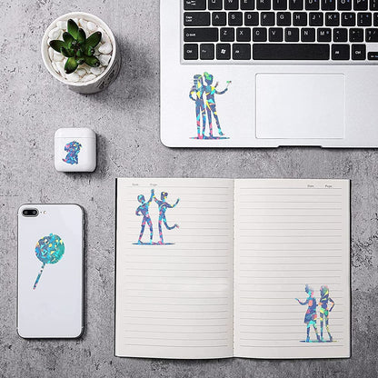 Holographic Self Adhesive Vinyl Sticker Sheet for decorative paper cutouts and pasting