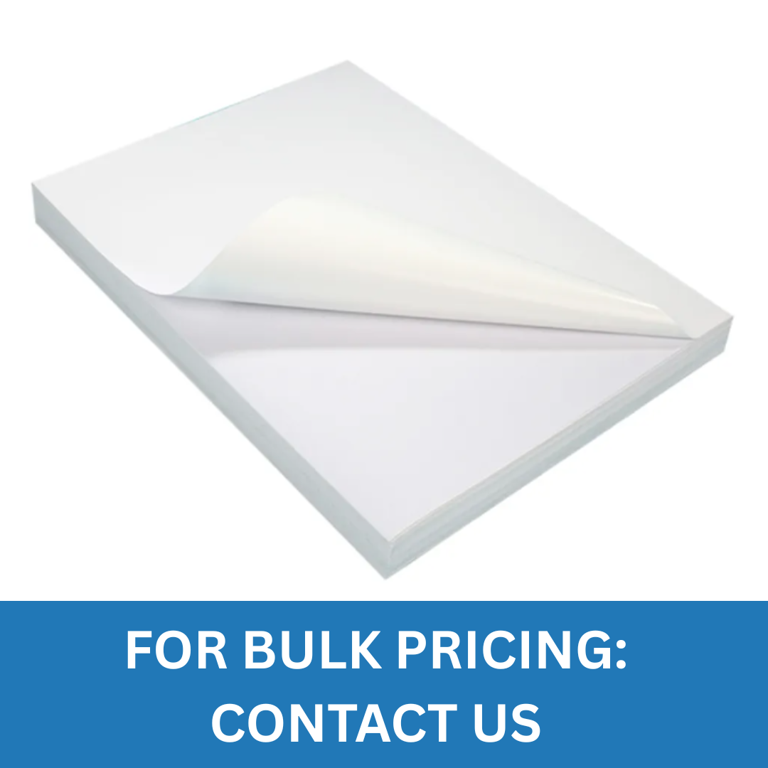 13x19 Waterproof White Vinyl Sticker Paper for Laser and Digital Production printers (58 um Film / 130 gsm release) - 100 sheets