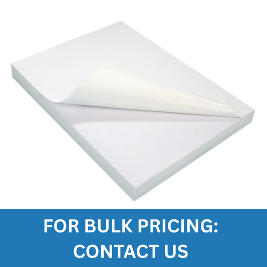 13x19 Waterproof White Vinyl Sticker Paper for Laser and Digital Production printers (58 um Film / 130 gsm release) - 100 sheets