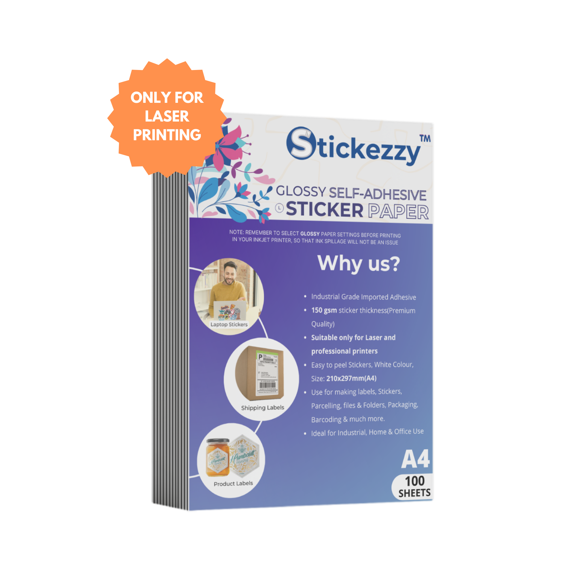 Laser printer compatible sheets – Stickezzy
