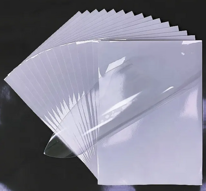 45 microns +/- self adhesive transparent laminating film with paper release