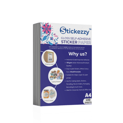 A4 size Glossy Sticker Paper for Inkjet printing